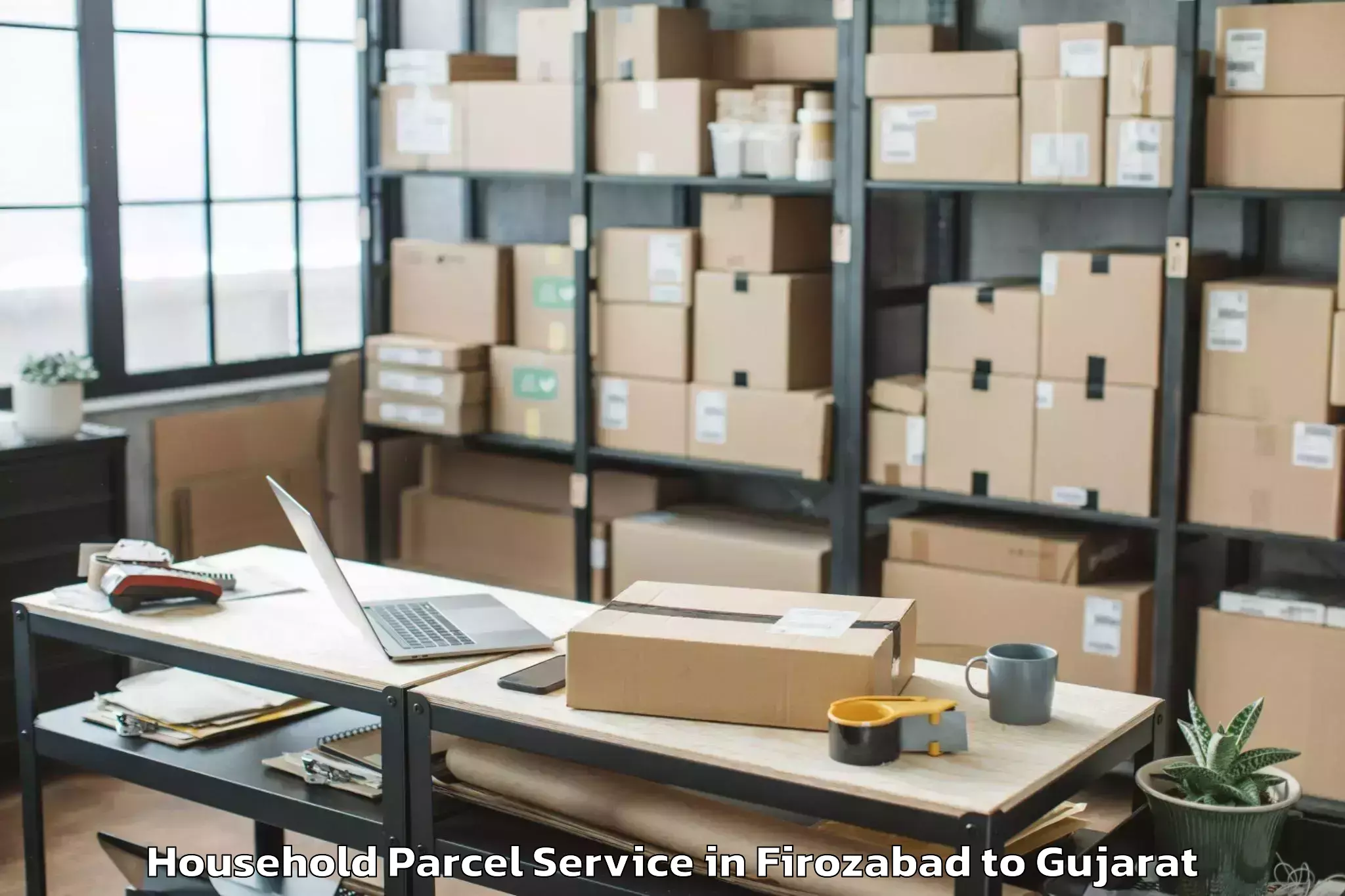 Professional Firozabad to Swarnim Gujarat Sports Univers Household Parcel